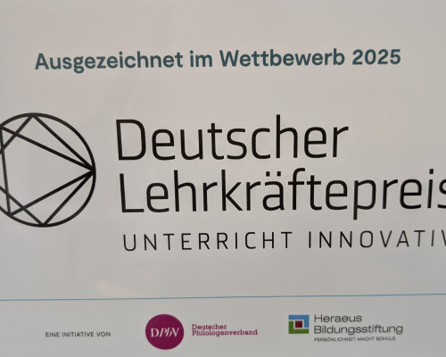 Deutscher Lehrkr&auml;ftepreis f&uuml;r Dimitri Fromm