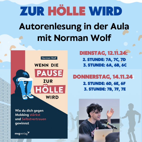 Lesereise mit Norman Wolf zum Thema Mobbing