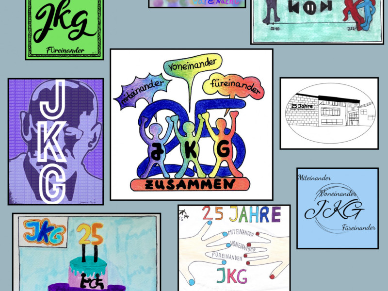 Logowettbewerb "25 Jahre JKG - miteinander voneinander füreinander"