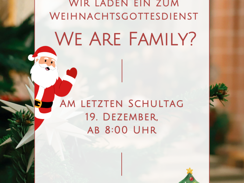 Weihnachtsgottesdienst in der Liebfrauenkirche am 19.12.